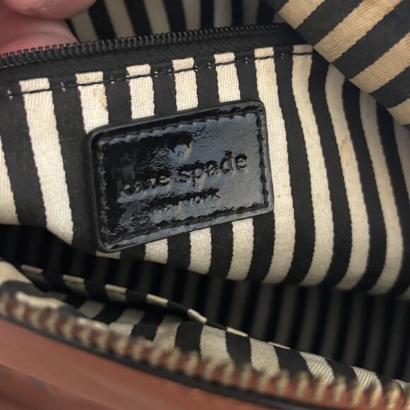 Kate Spade New York Bag Womens Size Medium Brown Leather Satchel Handbag Pocket - Picture 10 of 13